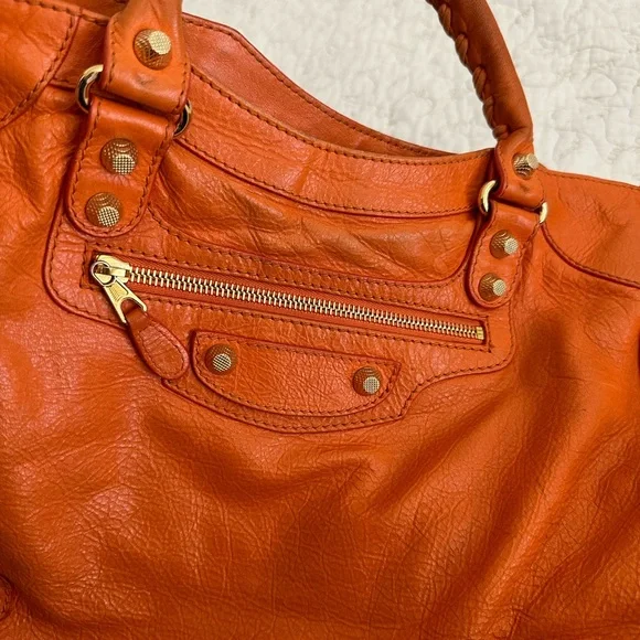 Balenciaga Velo Orange Crossbody Bag - Picture 4 of 15